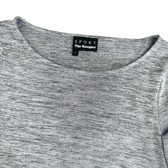 Sport The Kooples gray mini dress long sleeves tie knot skirt 3/8/large - Picture 6 of 16